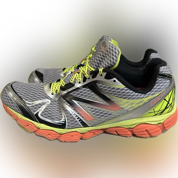 NB NEW BALANCE SNEAKERS RUN WALK ATHLETIC SZ 11.5 880v4 GRAY ORANGE BLACK YELLOW - Picture 4 of 14